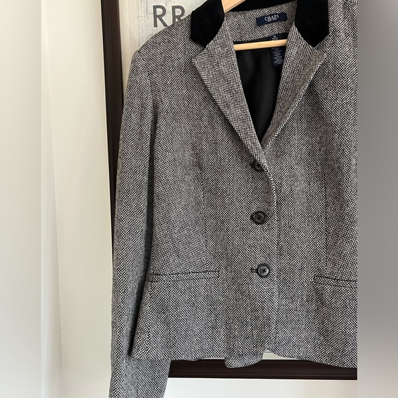 NWT Vintage Chaps Ralph Lauren Wool Tweed Peplum Back Equestrian Style Jacket L - Picture 4 of 8